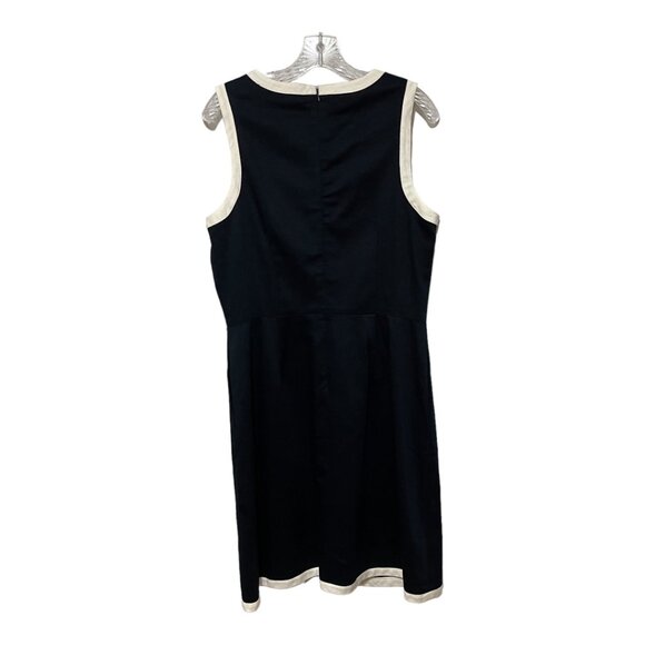 Banana Republic Size 12 Sleeveless Dark Navy White Contrast Nautical Dress NWT - Picture 3 of 7
